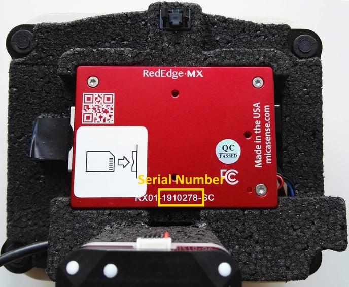 RedEdge MX Serial Number-1