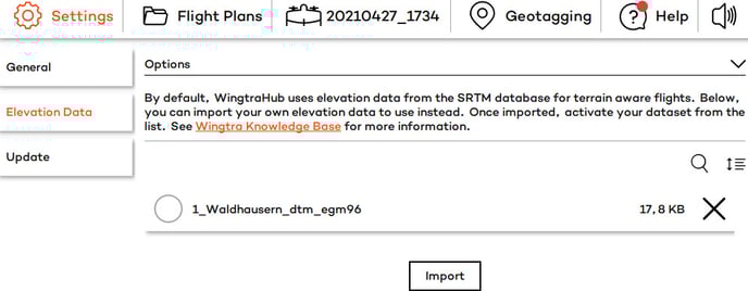 custom elevation data