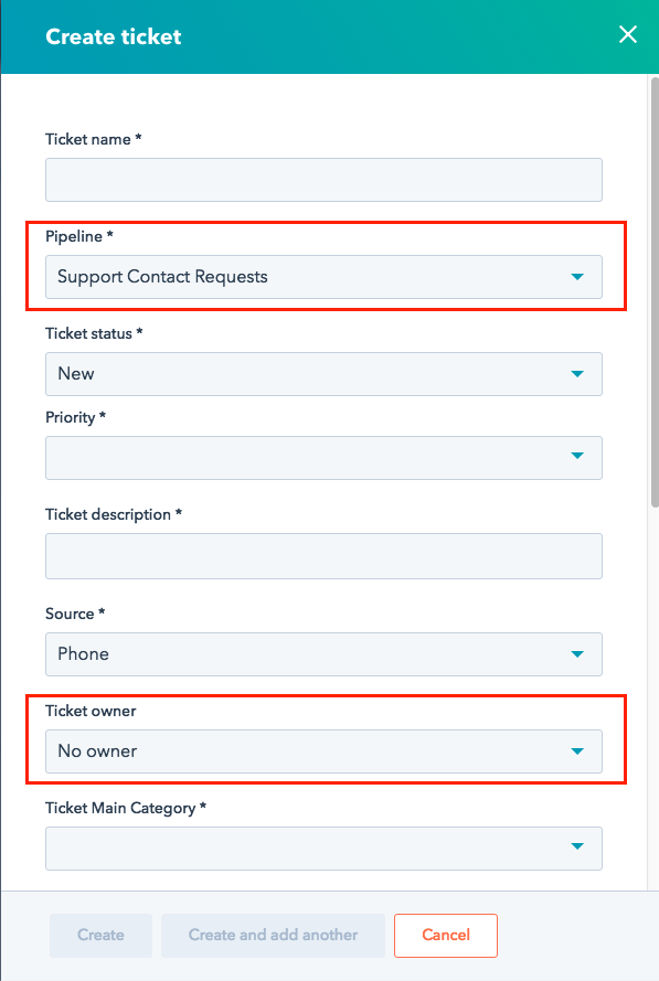 Creating Ticket From Record